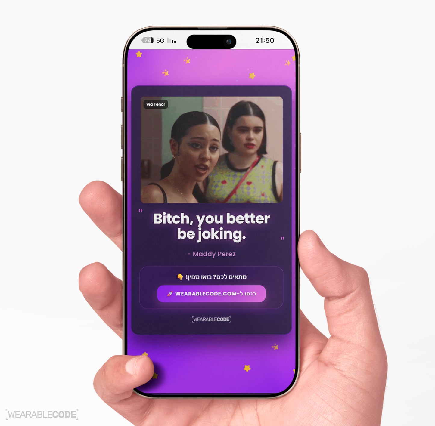 Bitch you better be joking QR Oversized T-Shirt