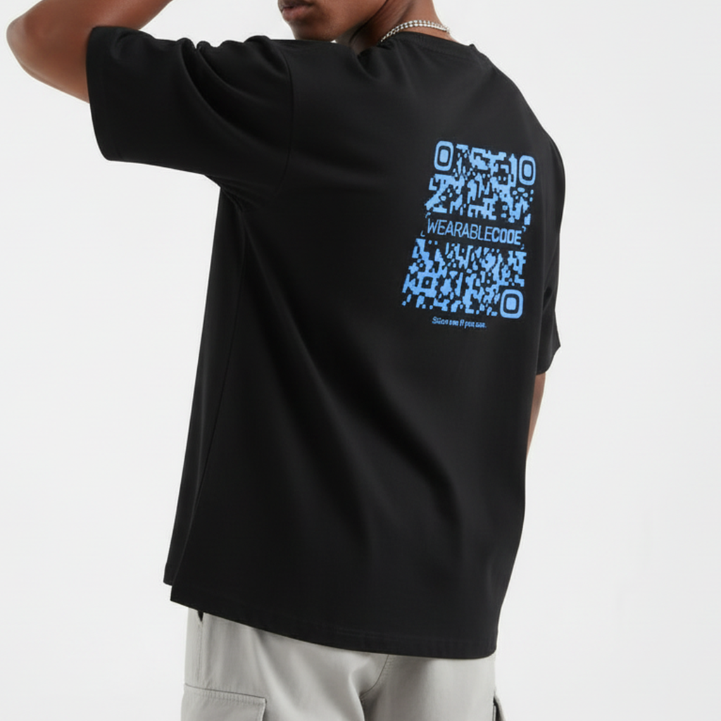 Am Israel Chai QR Oversized T-Shirt
