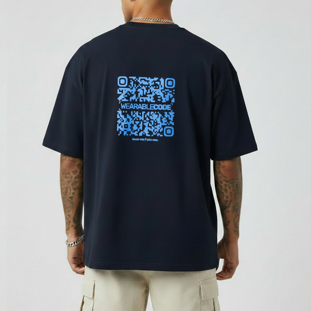 Am Israel Chai QR Oversized T-Shirt