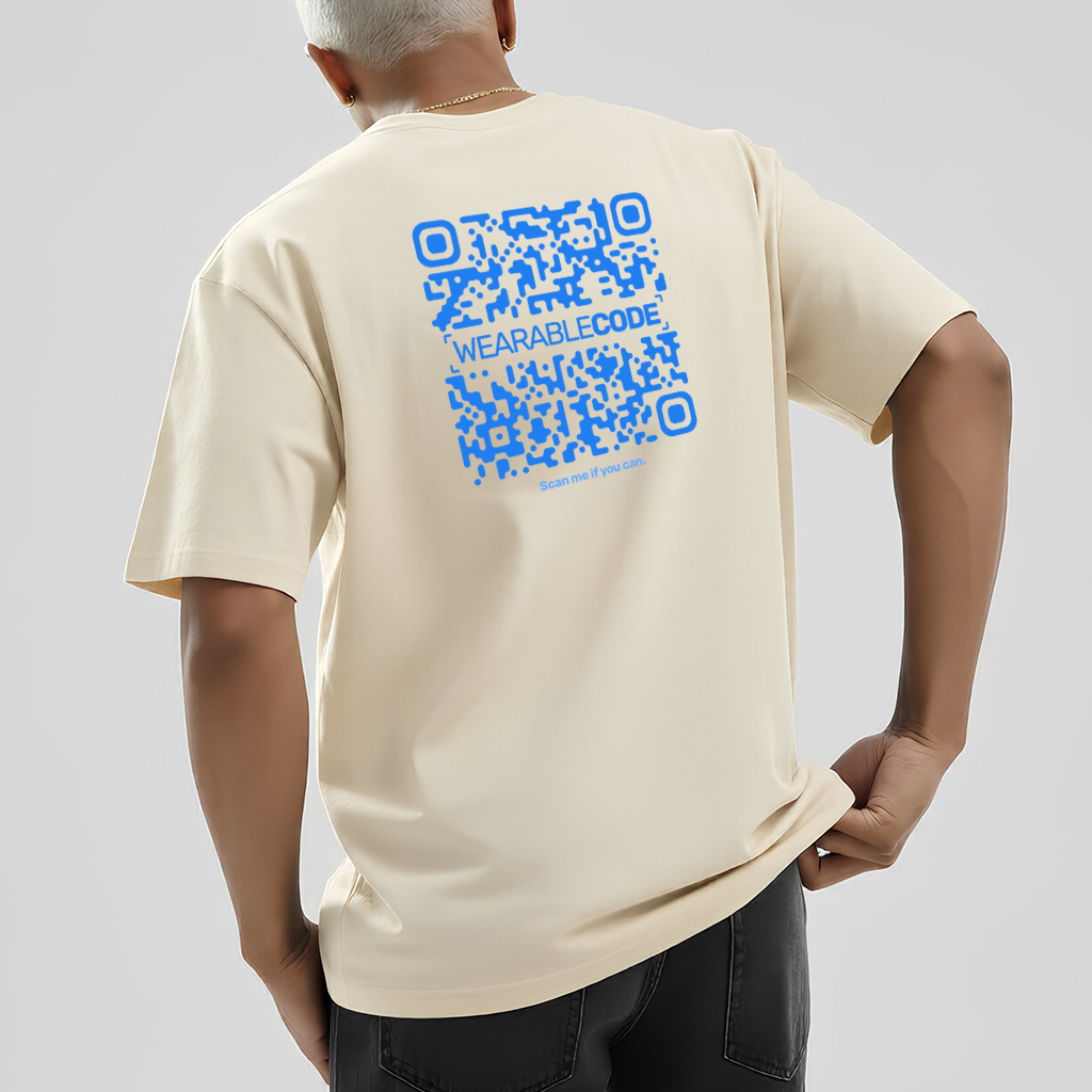 Am Israel Chai QR Oversized T-Shirt