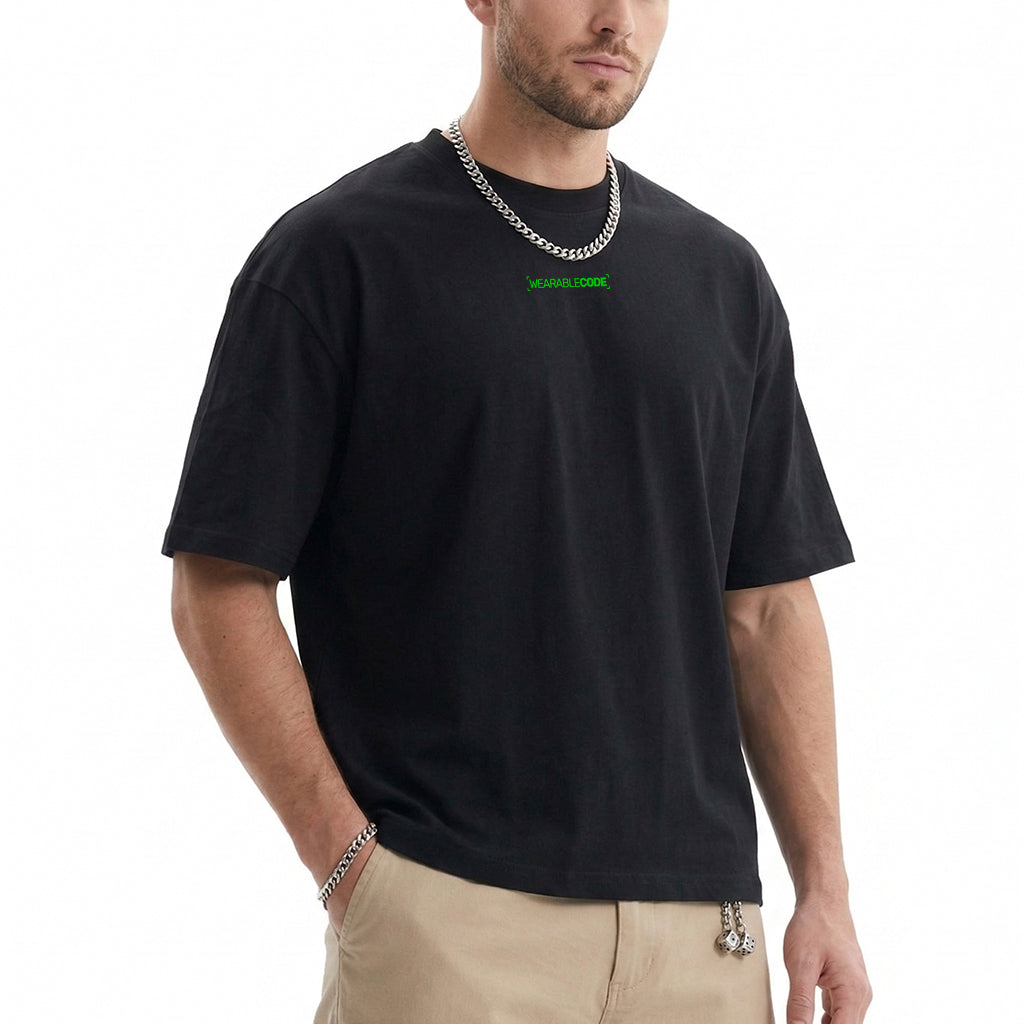 Ape Mid Finger QR Loose Boxy Tee - Funny QR Code T-Shirt | WearableCode