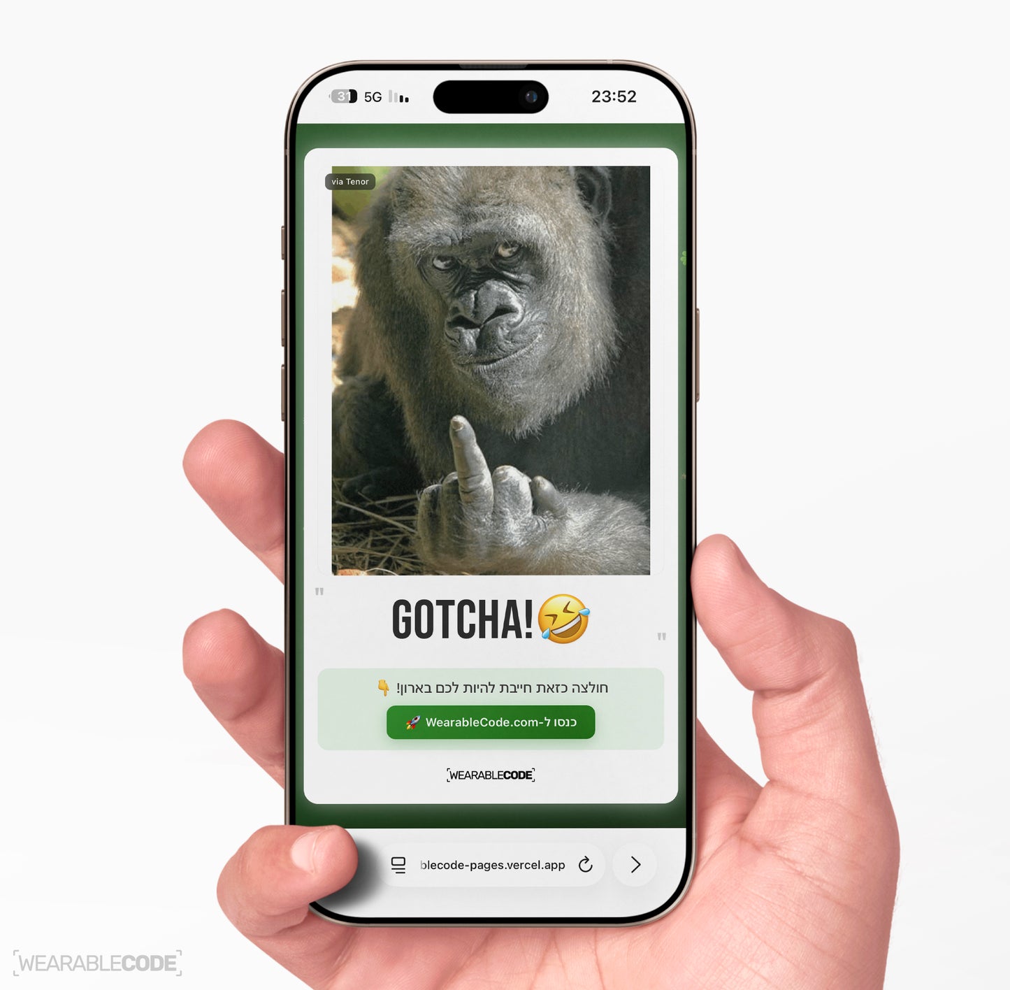 ape mid finger QR Oversized T-Shirt