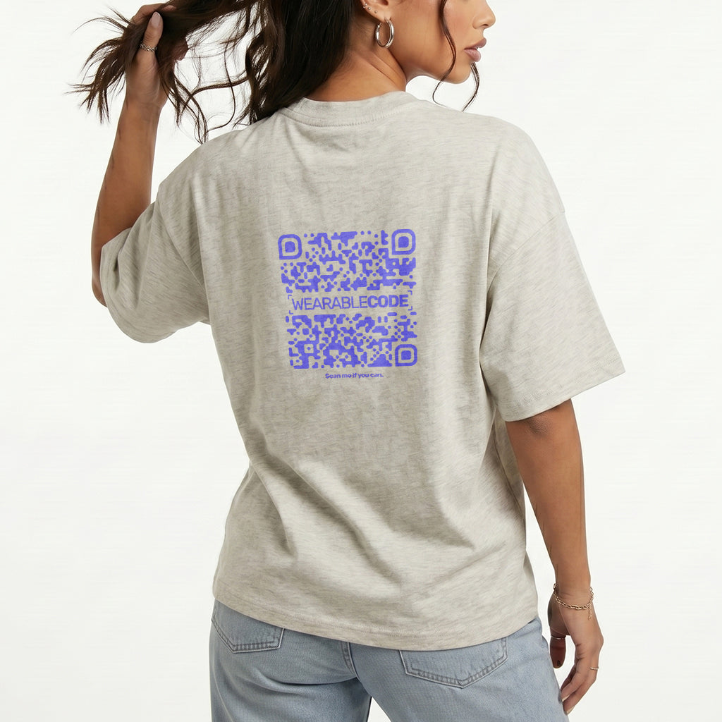 Bitch you better be joking QR Loose Boxy Tee - Funny QR Code T-Shirt | WearableCode