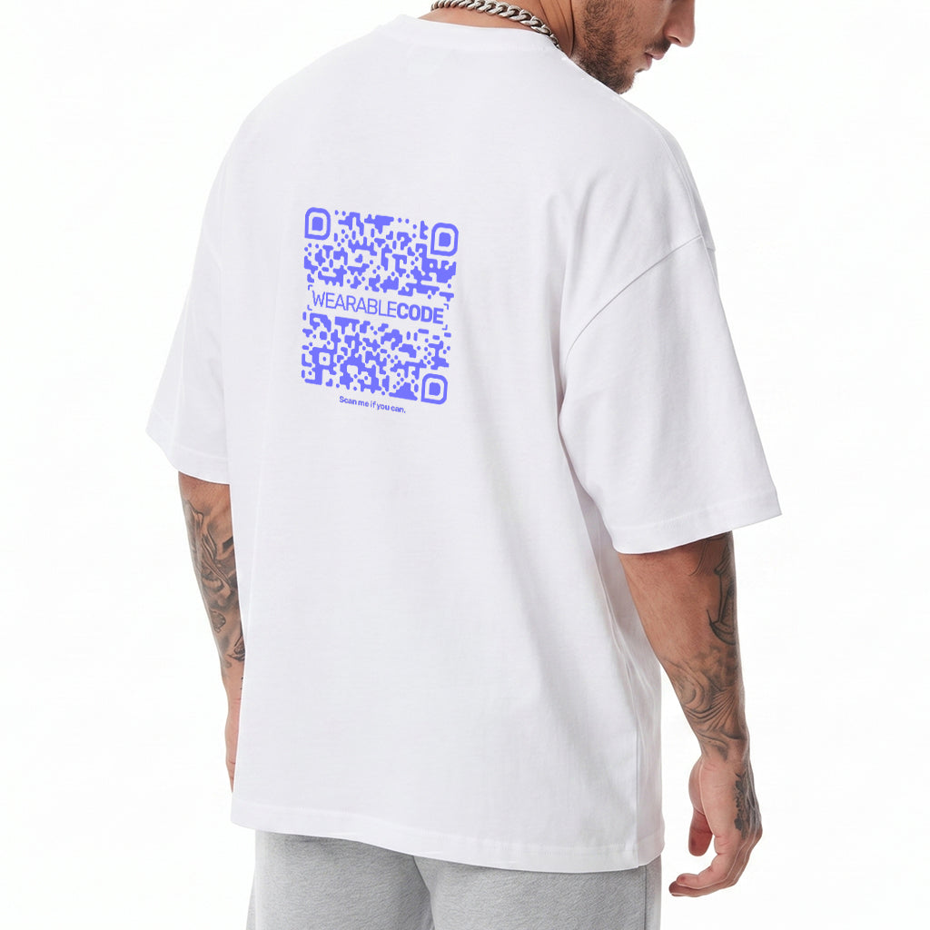 Bitch you better be joking QR Loose Boxy Tee - Funny QR Code T-Shirt | WearableCode
