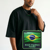 Brazil Flag QR Loose Boxy Tee