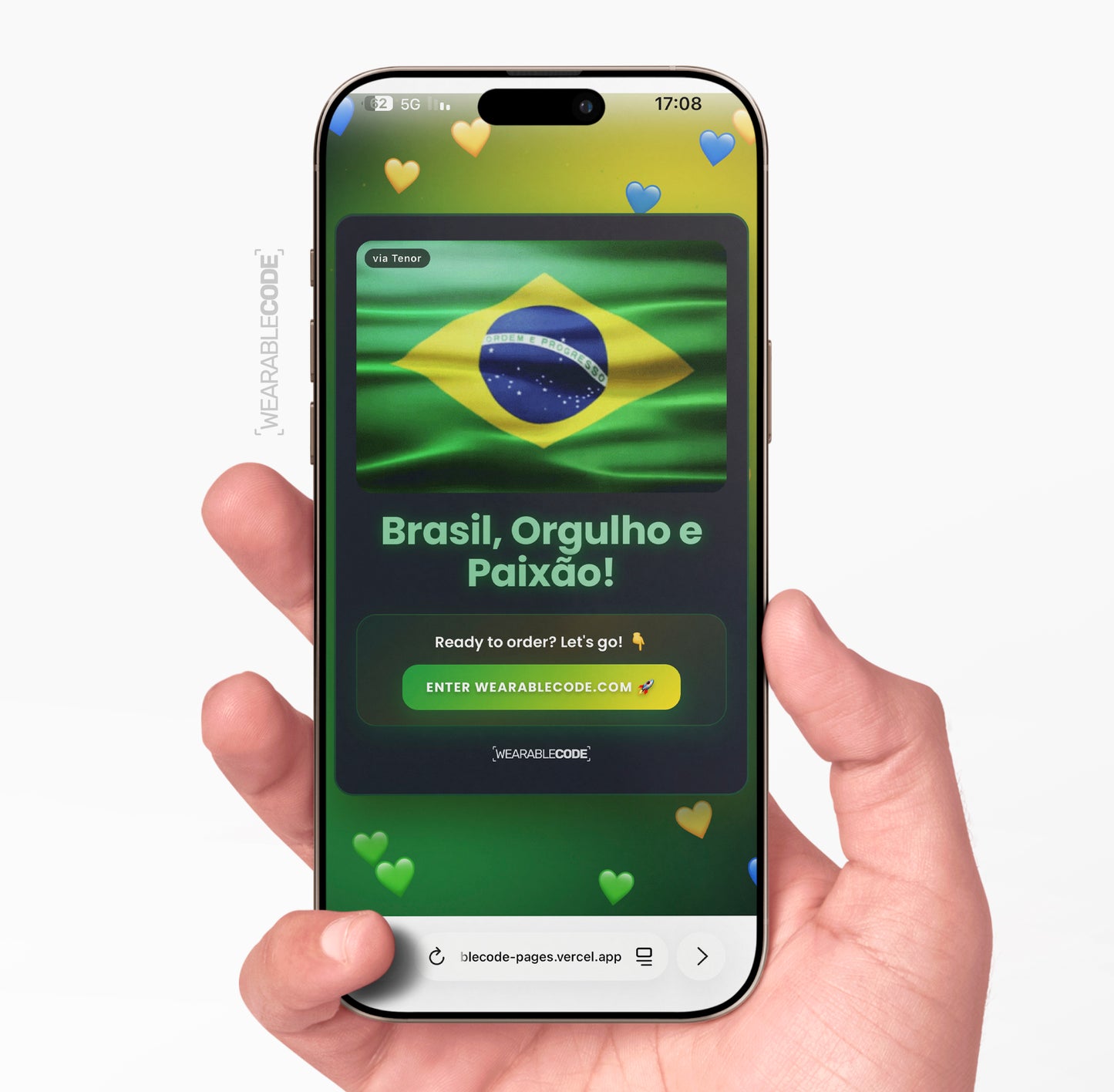 Brazil Flag QR Loose Boxy Tee - Funny QR Code T-Shirt | WearableCode