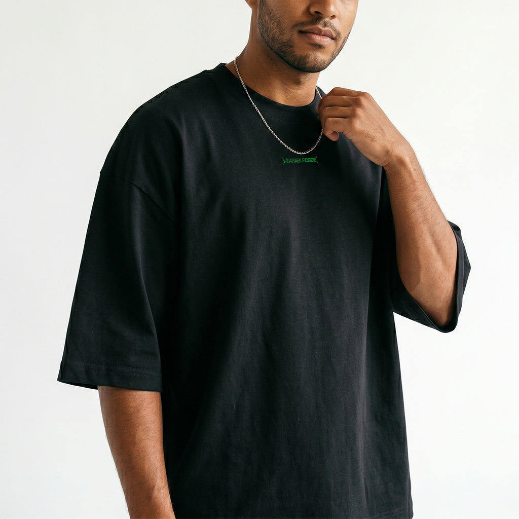 Brazil Flag QR Loose Boxy Tee - Funny QR Code T-Shirt | WearableCode