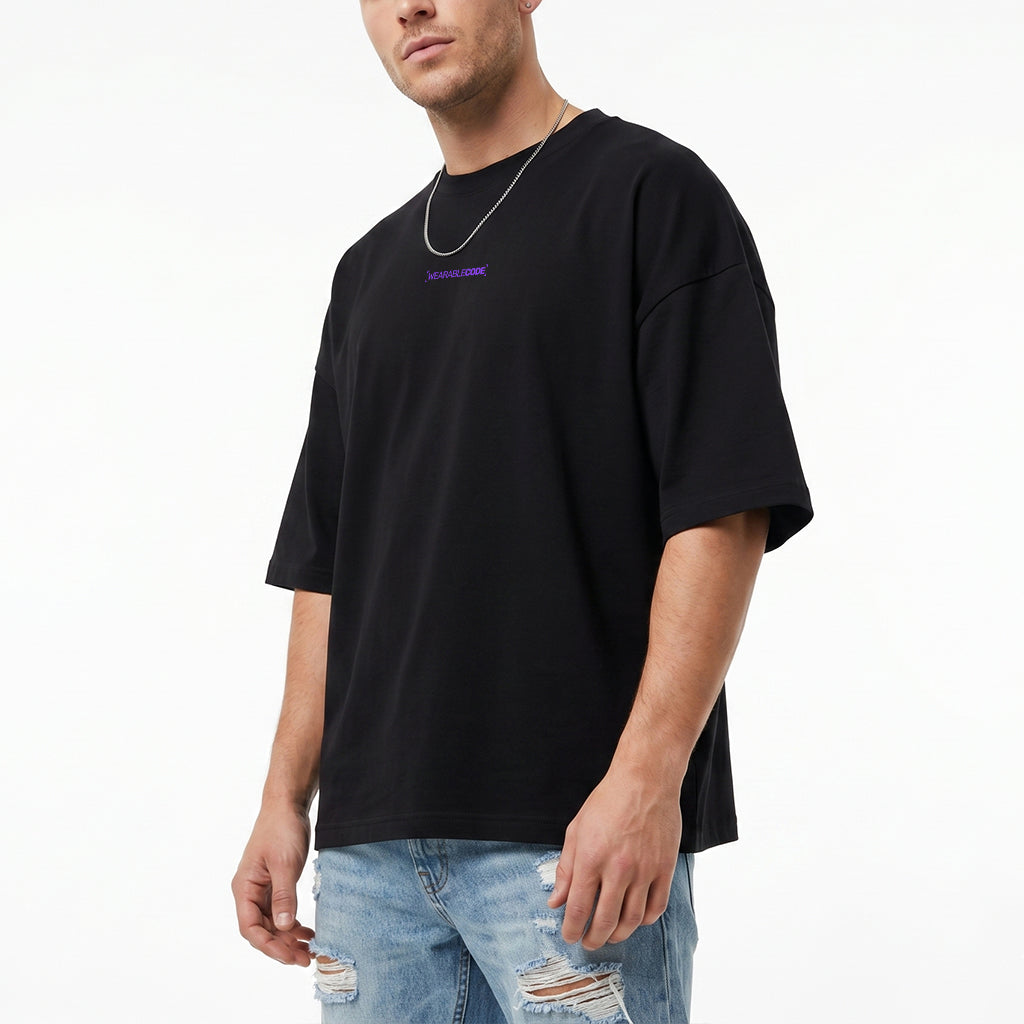 Bubbles QR Loose Boxy Tee - Funny QR Code T-Shirt | WearableCode