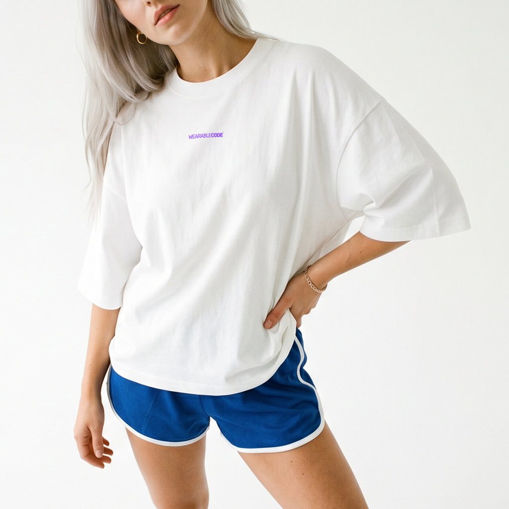 Bubbles QR Loose Boxy Tee - Funny QR Code T-Shirt | WearableCode