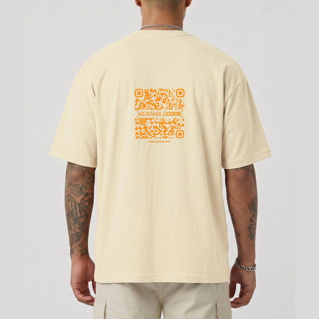 F OFF Kid QR Loose Boxy Tee - Funny QR Code T-Shirt | WearableCode