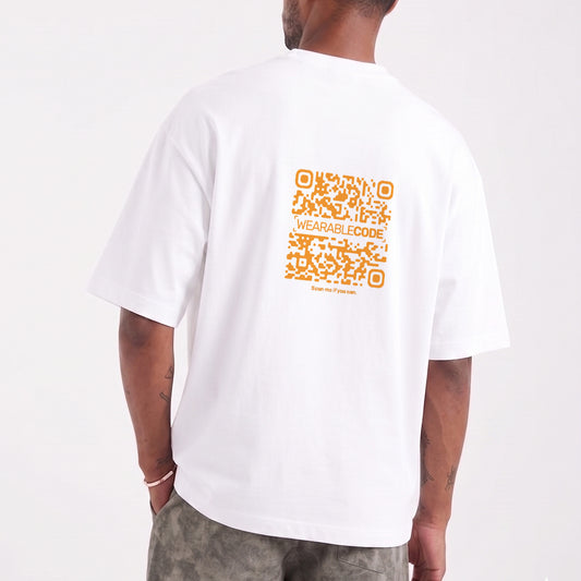F OFF Kid QR Loose Boxy Tee - Funny QR Code T-Shirt | WearableCode