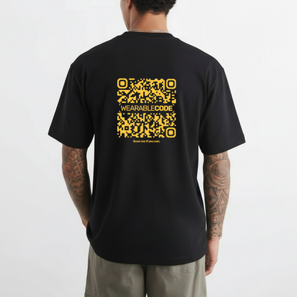 Flappy Bird Game QR Oversized T-Shirt