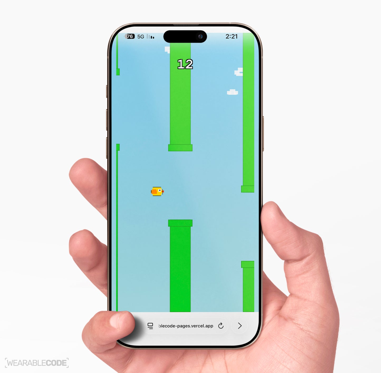 Flappy Bird Game QR Oversized T-Shirt