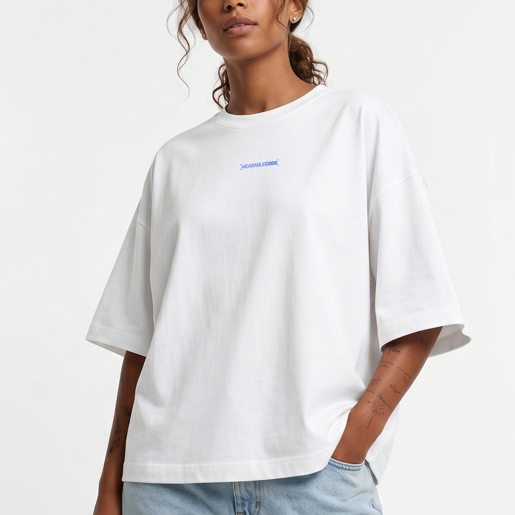 France Flag QR Loose Boxy Tee - Funny QR Code T-Shirt | WearableCode
