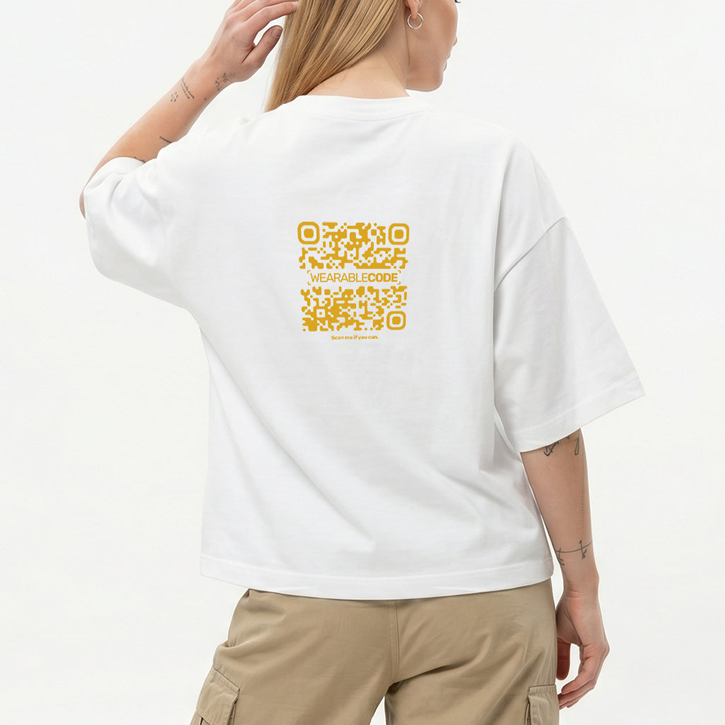 Germany Flag QR Loose Boxy Tee - Funny QR Code T-Shirt | WearableCode
