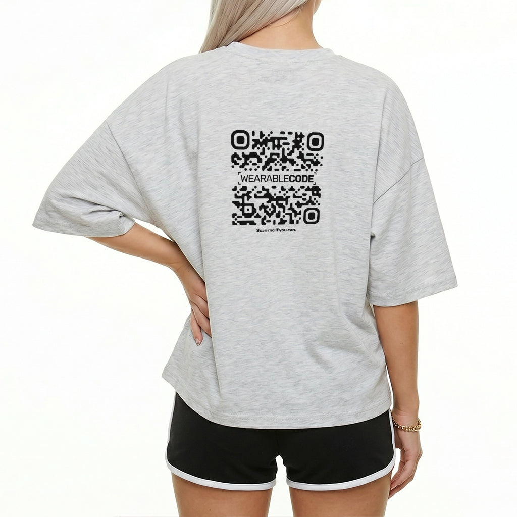 How you doin'? QR Loose Boxy Tee - Funny QR Code T-Shirt | WearableCode