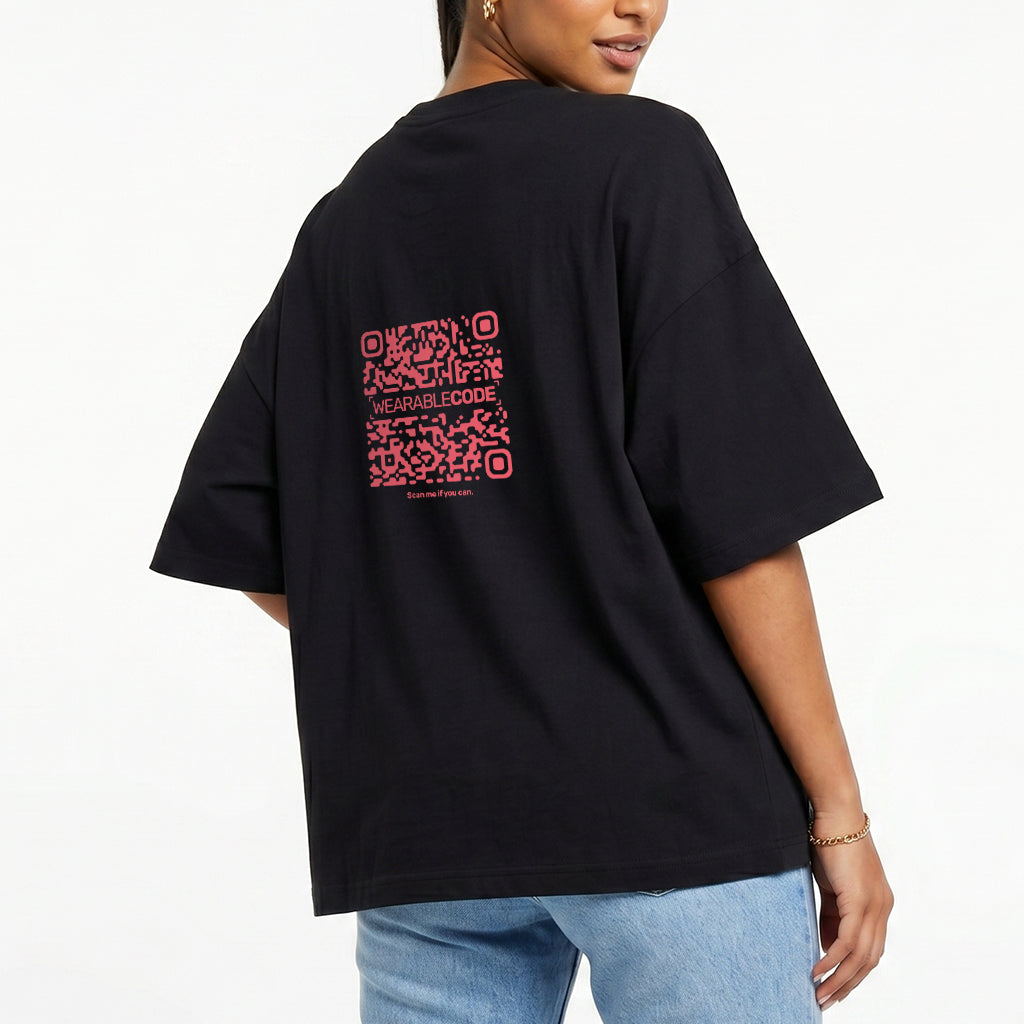I'm Single QR Loose Boxy Tee - Funny QR Code T-Shirt | WearableCode