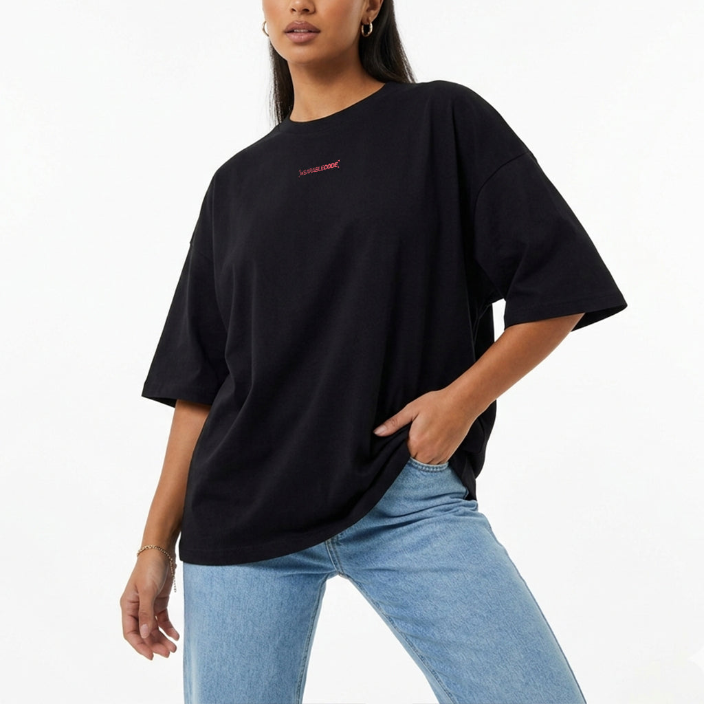 I'm Single QR Loose Boxy Tee - Funny QR Code T-Shirt | WearableCode