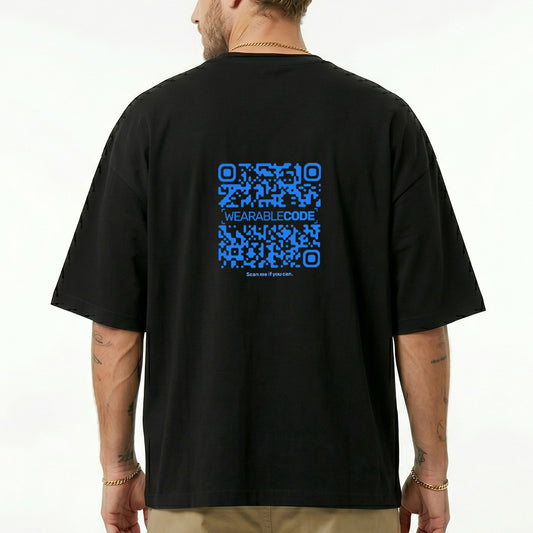 Israel Flag QR Loose Boxy Tee - Funny QR Code T-Shirt | WearableCode