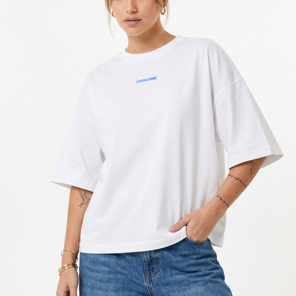 Israel Flag QR Loose Boxy Tee - Funny QR Code T-Shirt | WearableCode