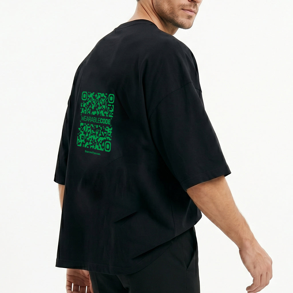 Italy Flag QR Loose Boxy Tee - Funny QR Code T-Shirt | WearableCode