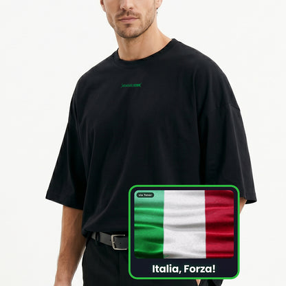 Italy Flag QR Loose Boxy Tee - Funny QR Code T-Shirt | WearableCode
