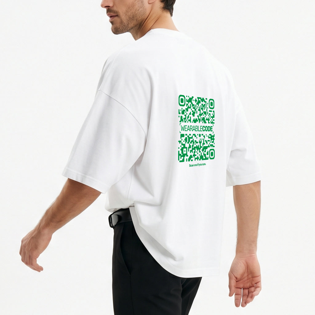 Italy Flag QR Loose Boxy Tee - Funny QR Code T-Shirt | WearableCode