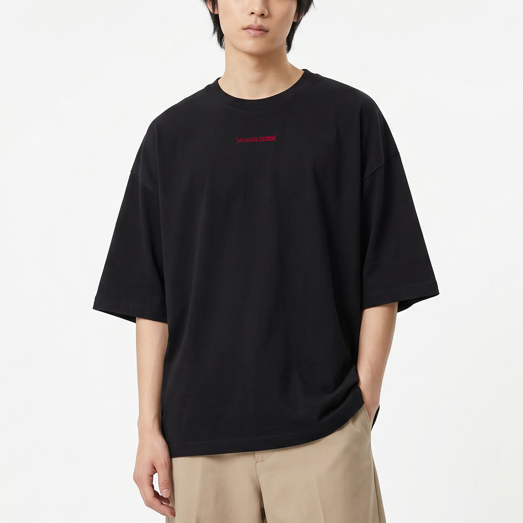 Japan Flag QR Loose Boxy Tee - Funny QR Code T-Shirt | WearableCode