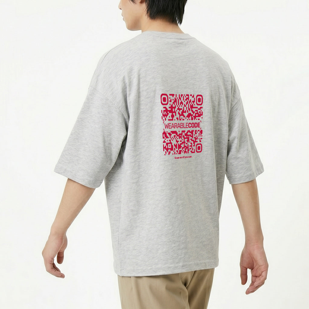 Japan Flag QR Loose Boxy Tee - Funny QR Code T-Shirt | WearableCode