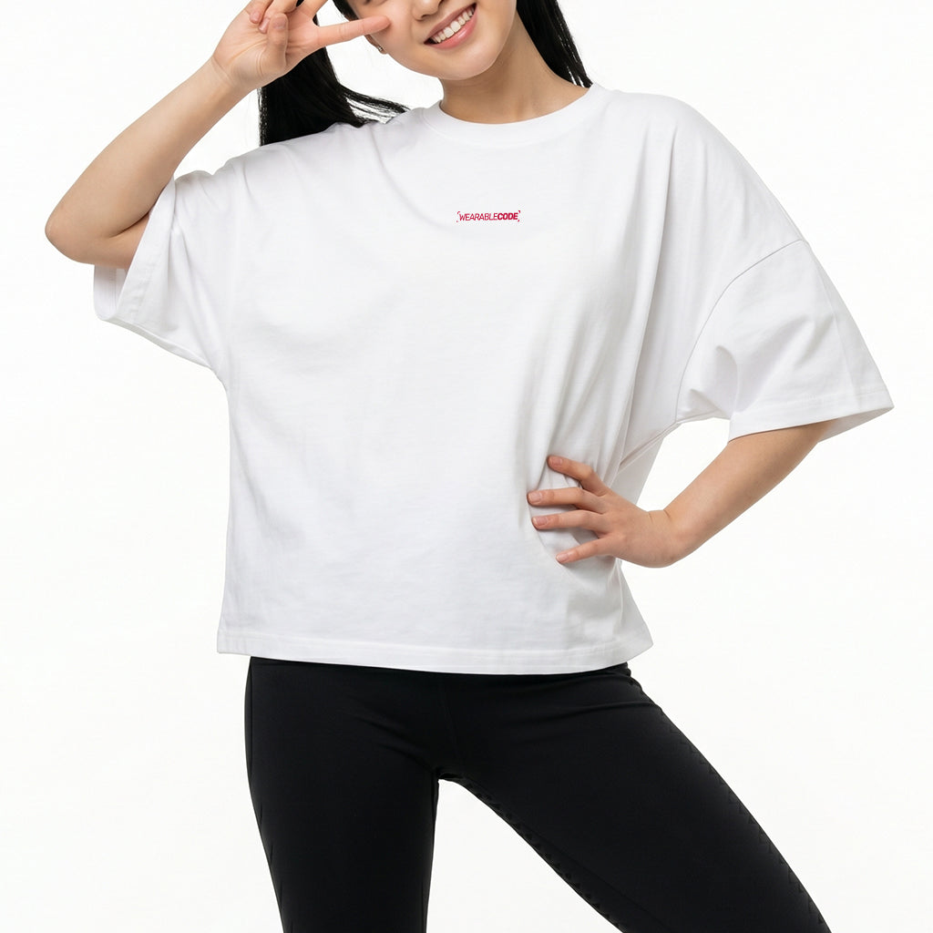 Japan Flag QR Loose Boxy Tee - Funny QR Code T-Shirt | WearableCode