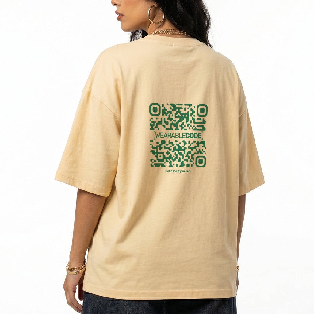 Mexico Flag QR Loose Boxy Tee - Funny QR Code T-Shirt | WearableCode