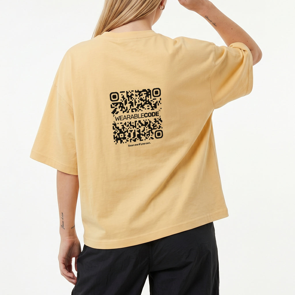 Miami Drive QR Loose Boxy Tee - Funny QR Code T-Shirt | WearableCode