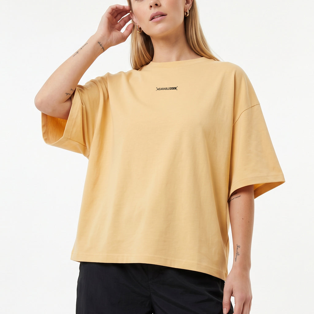 Miami Drive QR Loose Boxy Tee - Funny QR Code T-Shirt | WearableCode