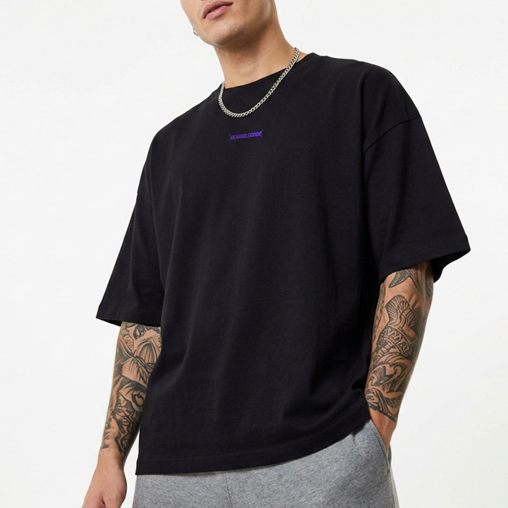 Rickroll QR Loose Boxy Tee - Funny QR Code T-Shirt | WearableCode