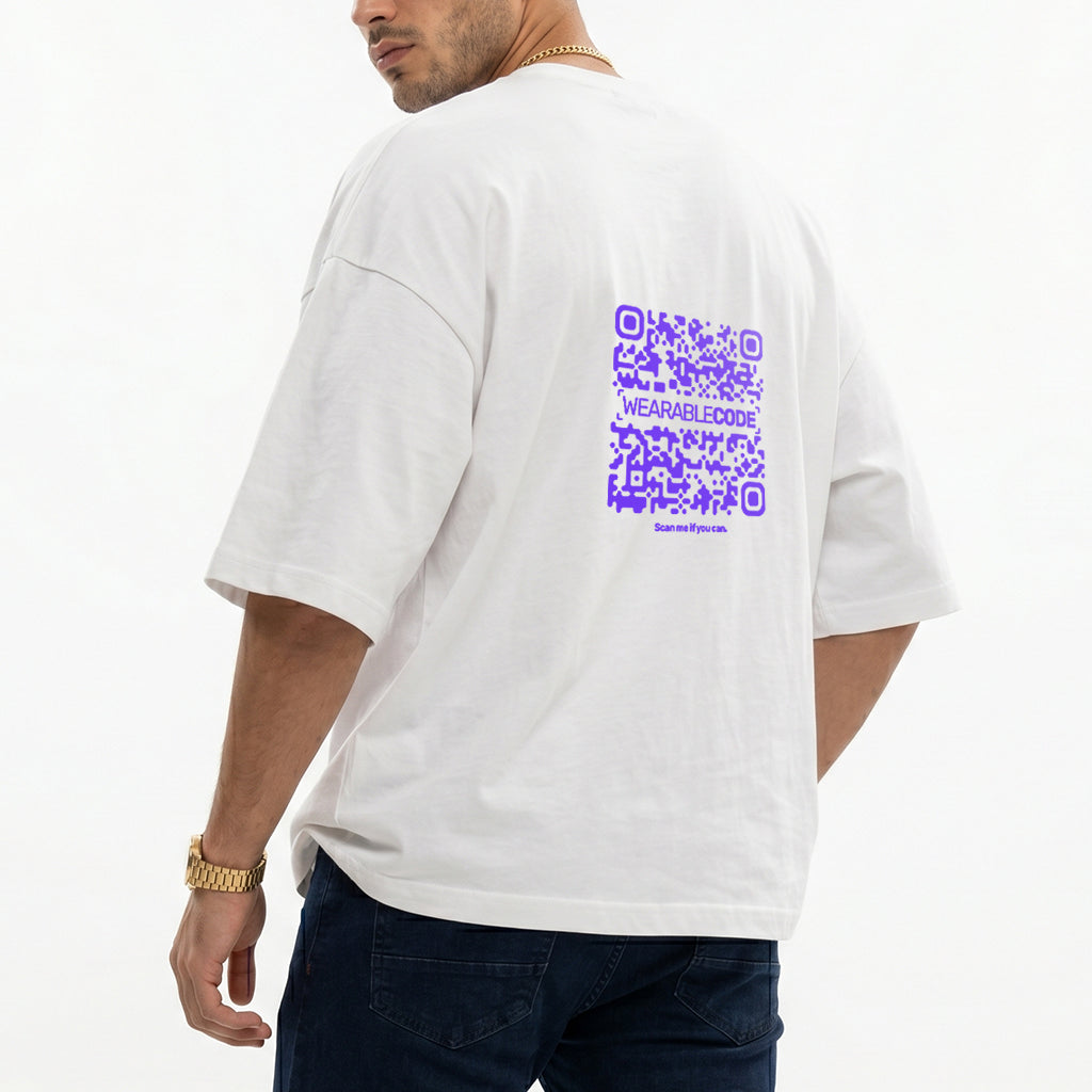 Rickroll QR Loose Boxy Tee - Funny QR Code T-Shirt | WearableCode
