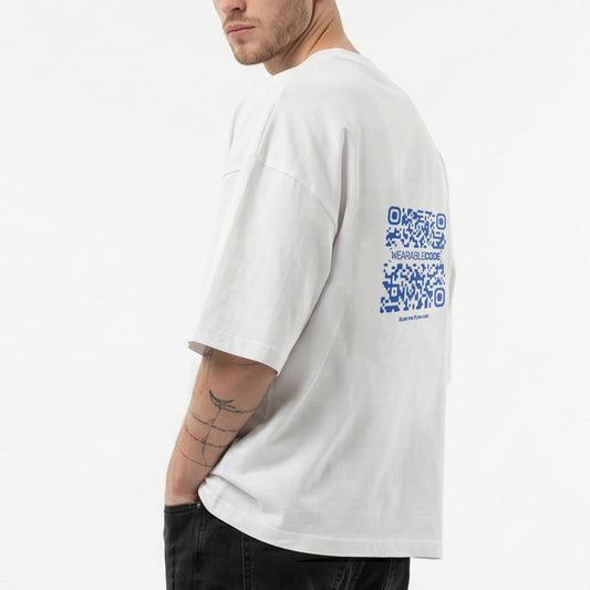 Russia Flag QR Loose Boxy Tee - Funny QR Code T-Shirt | WearableCode