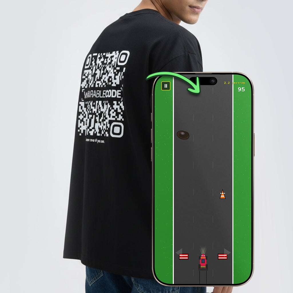 Miami Drive Game QR Oversized T-Shirt