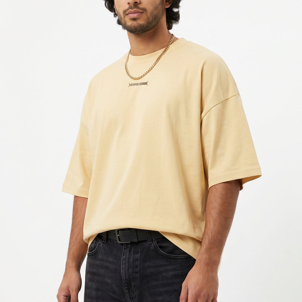 Tower Stack QR Loose Boxy Tee - Funny QR Code T-Shirt | WearableCode