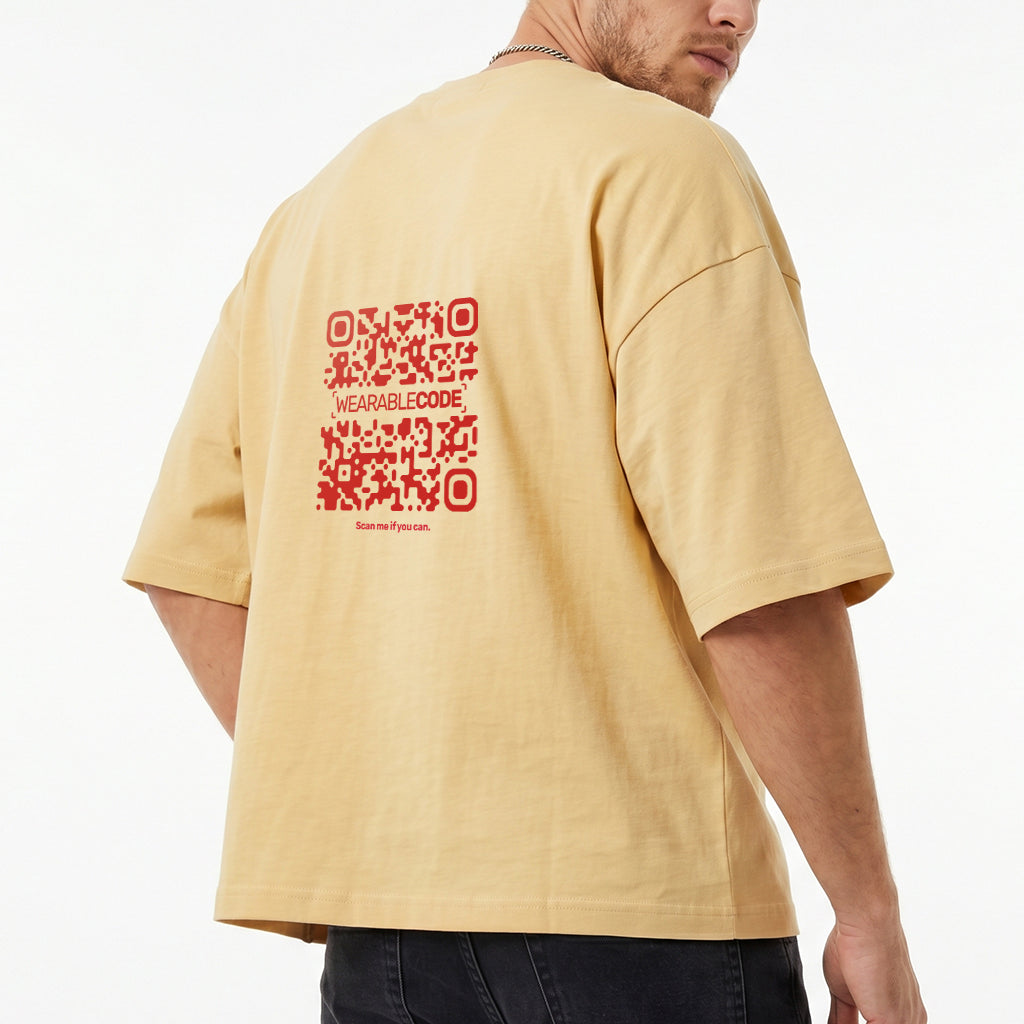 Troll Face QR Loose Boxy Tee - Funny QR Code T-Shirt | WearableCode