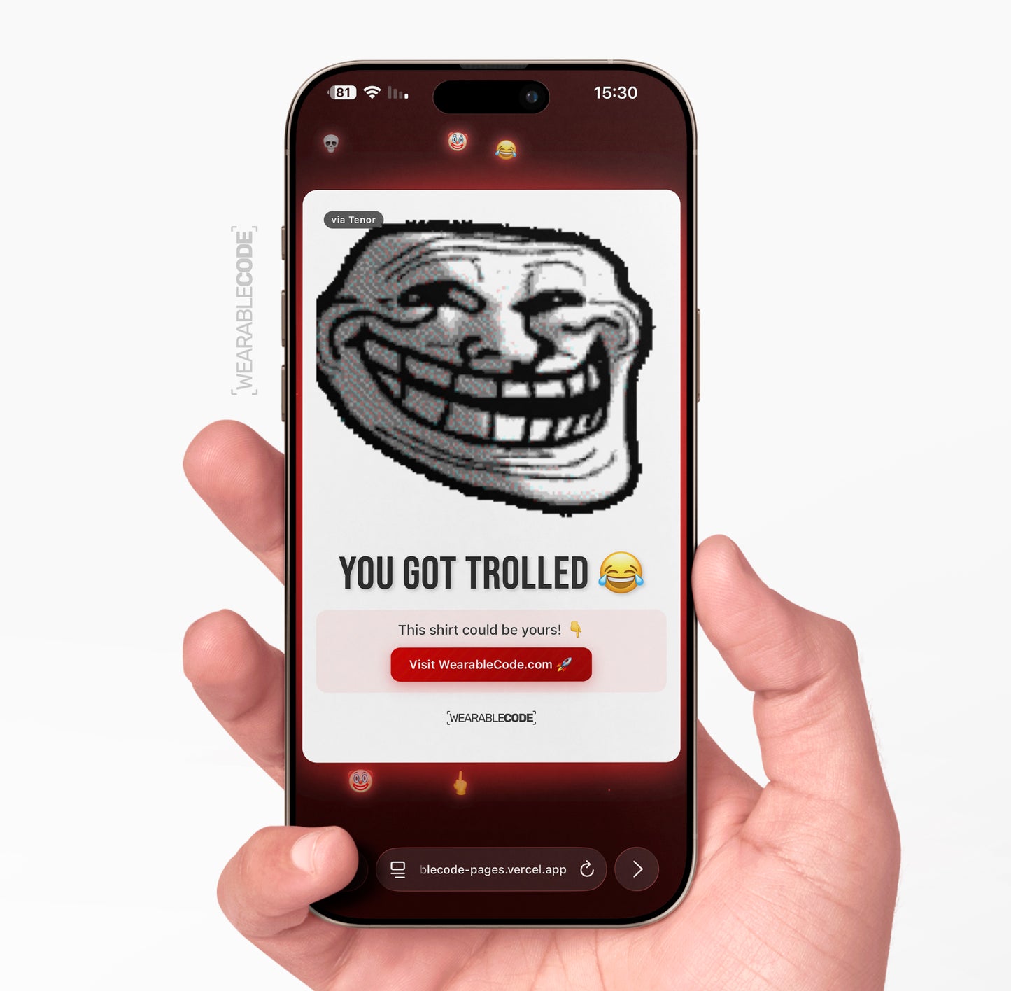 Troll Face QR Loose Boxy Tee - Funny QR Code T-Shirt | WearableCode
