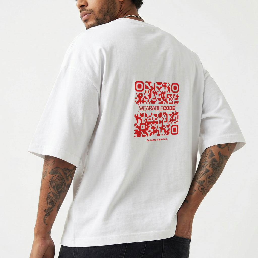 Troll Face QR Loose Boxy Tee - Funny QR Code T-Shirt | WearableCode