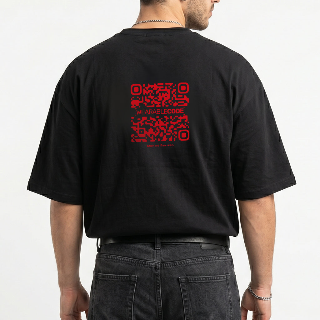 Turkey Flag QR Loose Boxy Tee - Funny QR Code T-Shirt | WearableCode