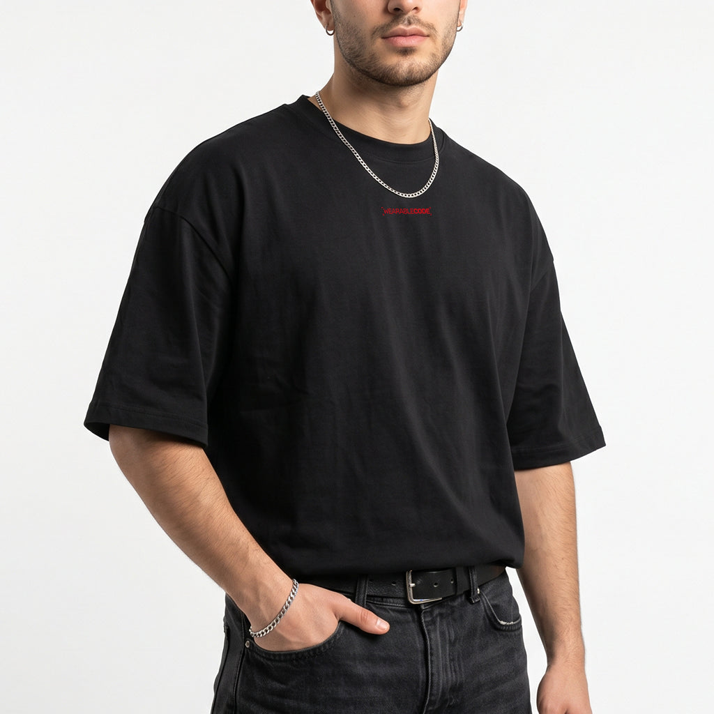 Turkey Flag QR Loose Boxy Tee - Funny QR Code T-Shirt | WearableCode