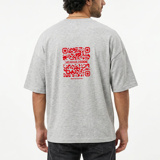 Turkey Flag QR Loose Boxy Tee - Funny QR Code T-Shirt | WearableCode