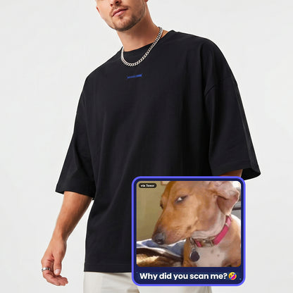 Why did you scan? QR Loose Boxy Tee - Funny QR Code T-Shirt | WearableCode