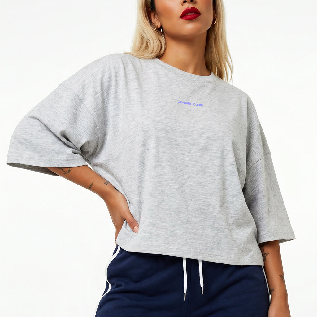 Wordle QR Loose Boxy Tee - Funny QR Code T-Shirt | WearableCode